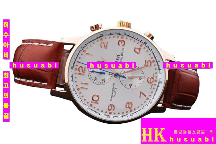 ���̴������� ���ڸ�ǰ�ð� ���׹�� Replica IWC Schaffhausen Gold Bezel Japanese Quartz Movement 42mm. YC010-30