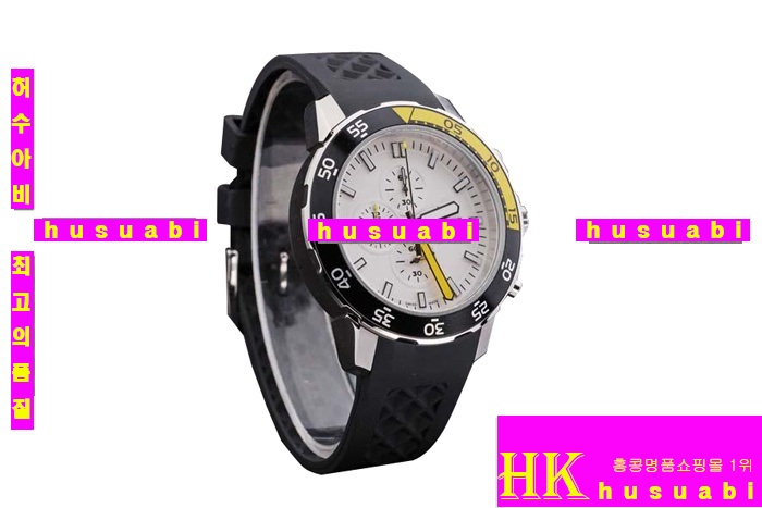 ���̴������� �����ð� Replica IWC Schaffhausen Black Rubber Men Japanese Quartz Movement. YC010-23