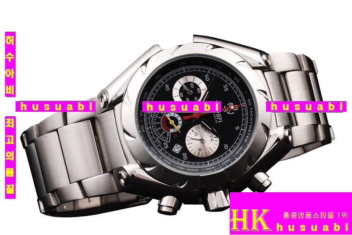 ��� �ð� Ferrari �����α���ǰ�ð� Replica Ferrari Men Black Dail Stainless Steel Watchband Japanese Quartz Movement .YC001-7