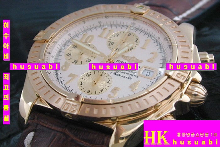 �����Ʋ�� ũ�γ��-�����Ʋ�� �ð�-BREITLING - �ð� WINDRIDER CHRONOMAT ROSEGOLD LATHER STRAP 4