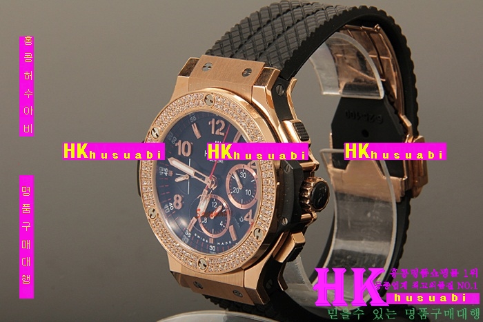 HUBLOT - �ð� BIG BANG CHRONOGRAPH ROSEGOLD BLACK DIAL DIAMOND